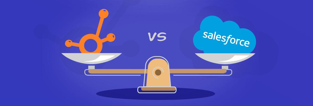 Comparing salesforce vs hubspot CRM features and pricing plans