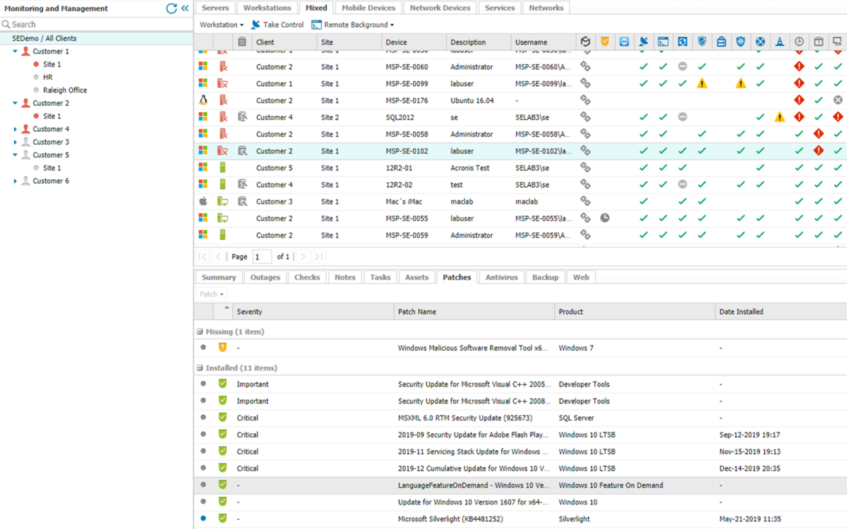 Rmm solarwinds capabilities Choosing an RMM solution with strong patch management features